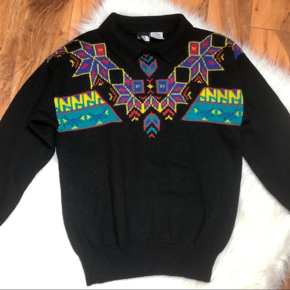 Vintage 90s North Face Fair Isle Nordic Sweater - Picture 2 of 5